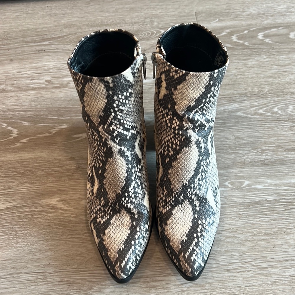 Madden girl snakeskin dadni booties